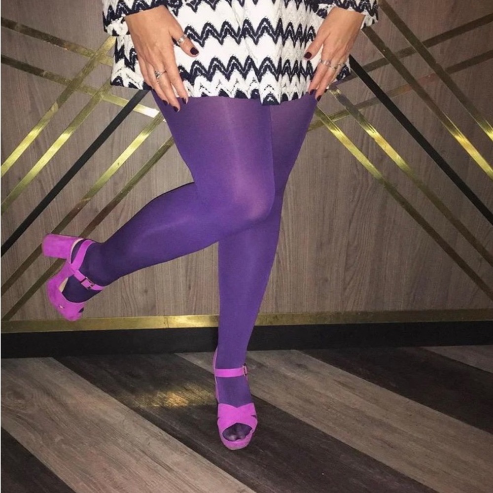 Ladies opaque purple Tights - BRAND NEW- Size G